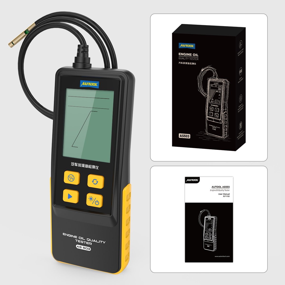 AUTOOL AS503 High Precision Automotive Lubrication Engine Oil Quality Tester For Car