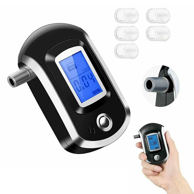 Digital Electronic Alcohol Meter Alcohol Tester with with Mouthpiece Breathalyer