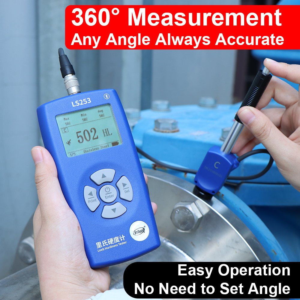RTS LS253 D/DC/DL/C Multi Probe Leeb Hardness Tester Steel Digital Metal Portable Durometer Hardness Tester