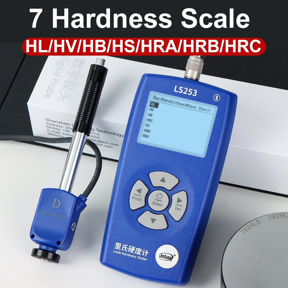 RTS LS253 D/DC/DL/C Multi Probe Leeb Hardness Tester Steel Digital Metal Portable Durometer Hardness Tester