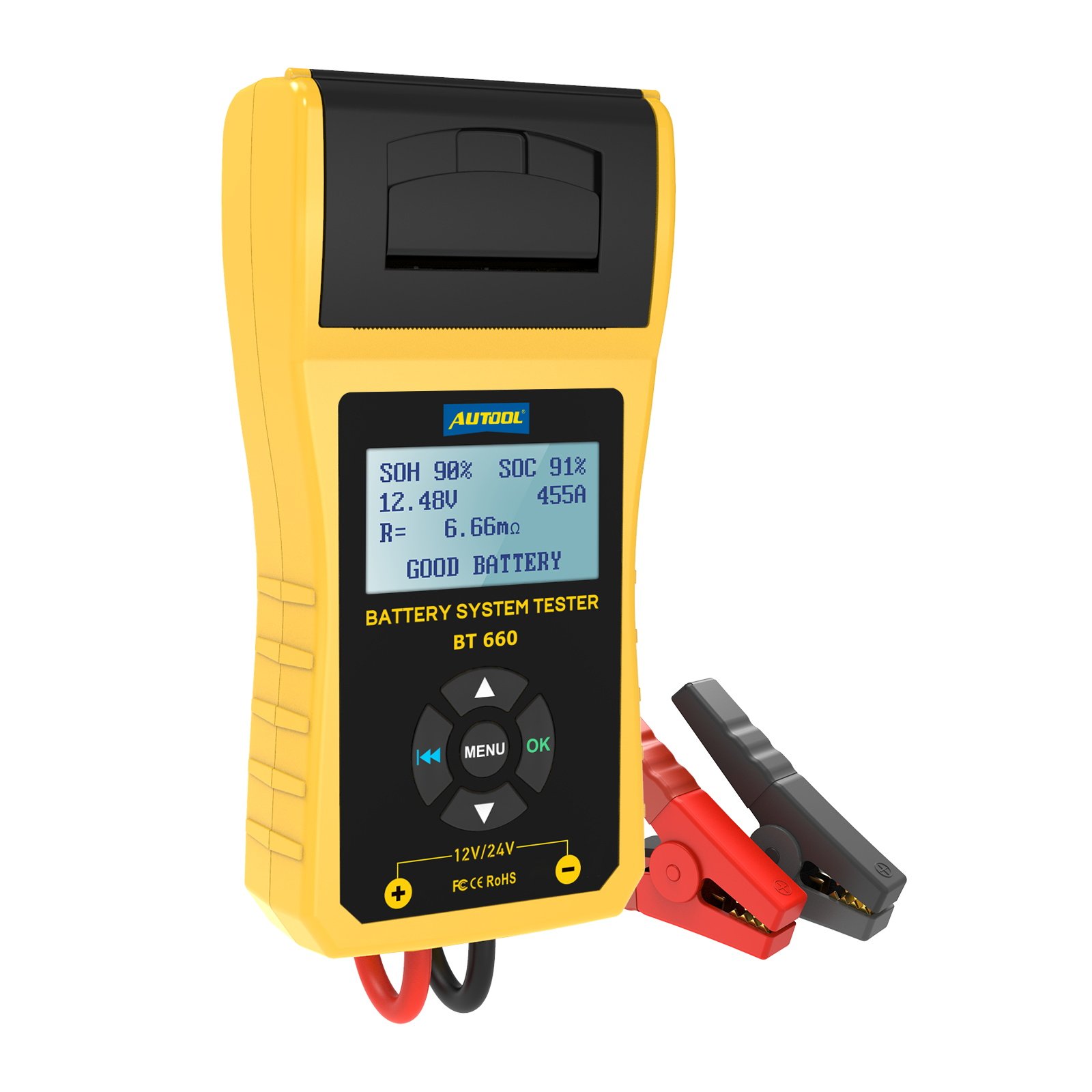 AUTOOL BT660 Version 1 Car Battery Tester 12V with Thermal Printer