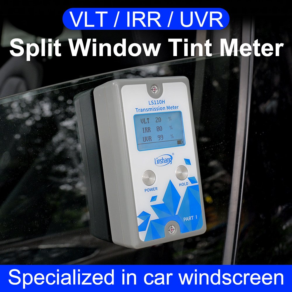 On Sale LS110H Two Piece Window Tint Meter 1400nm IR UV VLT Solar Film Tester Transmission Meter