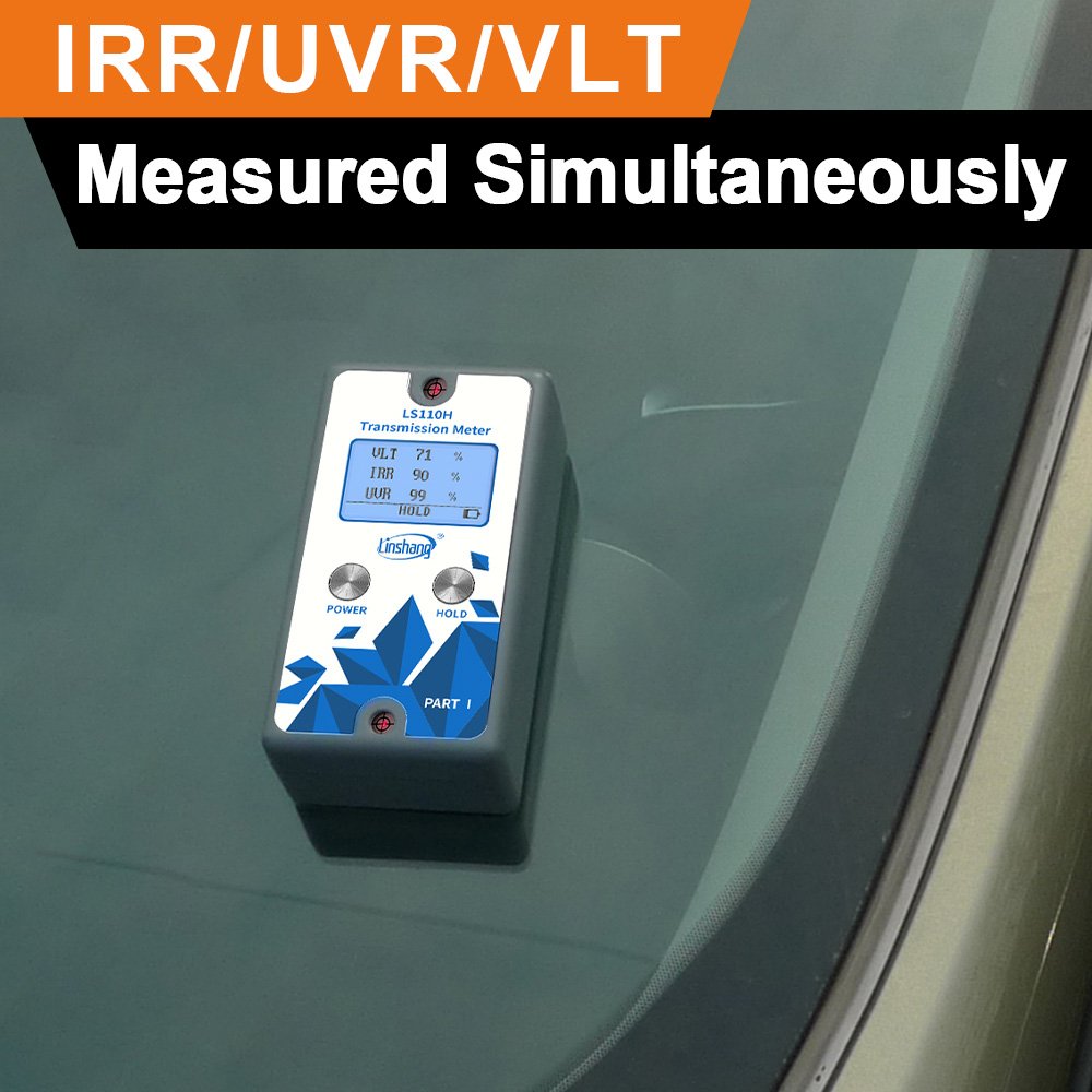 On Sale LS110H Two Piece Window Tint Meter 1400nm IR UV VLT Solar Film Tester Transmission Meter