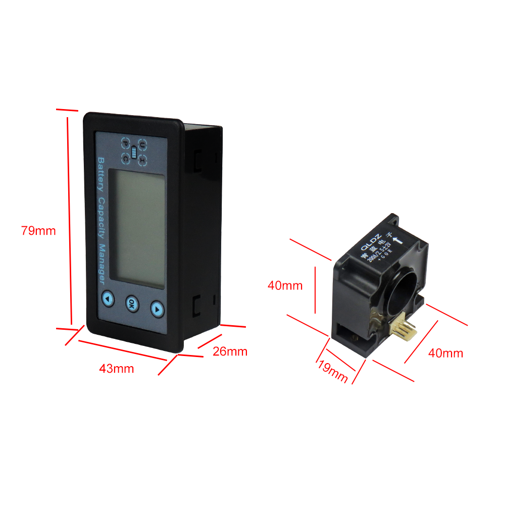 Car LCD Battery Monitor VA9510 DC 8-120V 100A 500A Battery Tester Voltage Current RV Battery Coulomb Meter Capacity Indicator