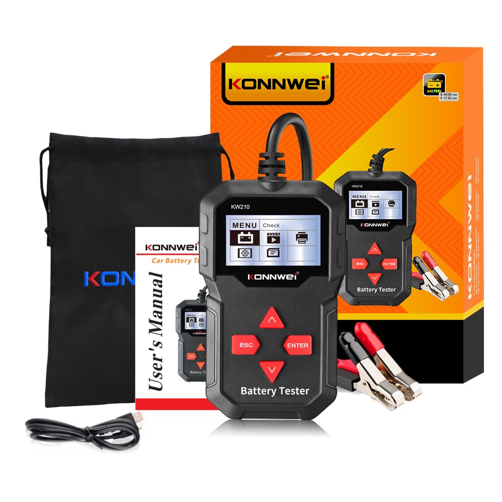 For KONNWEI KW210 12V Automotive Car Battery Tester Digital Multi Language Analyzer Tester Tool