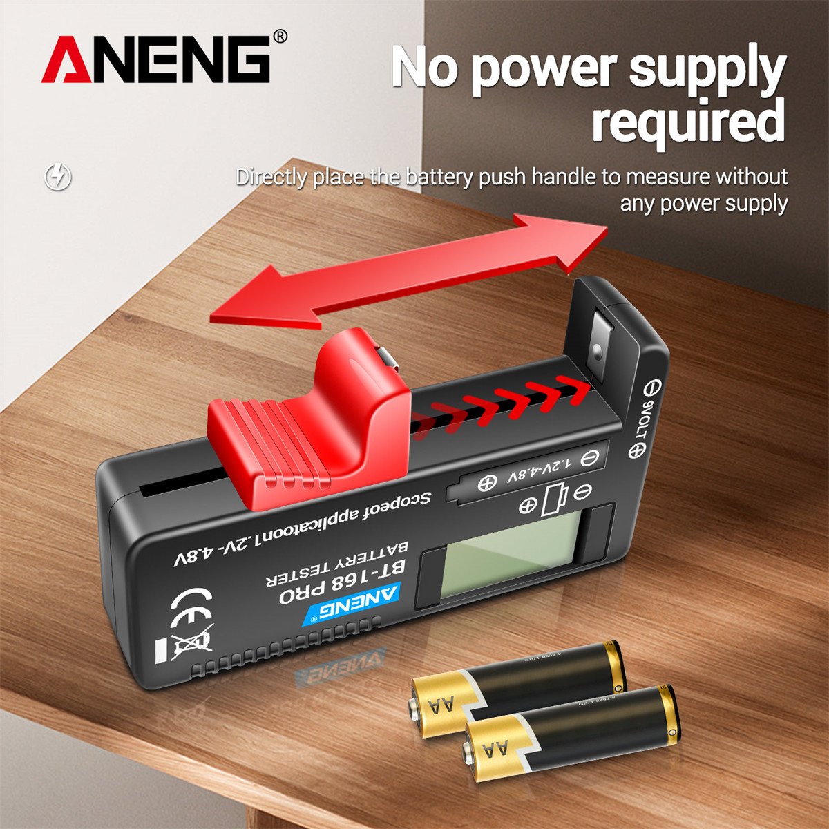 ANENG BT-168 PRO Digital Lithium Battery Capacity Tester Checkered load analyzer Display Check AAA AA Button Cell Universal test