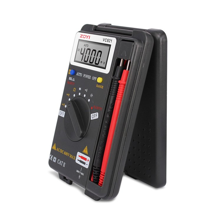 VC921 Pocket Style Digital Multimeter 4000 Counts T-rms Tester Voltmeter Battery Tester Multimetro