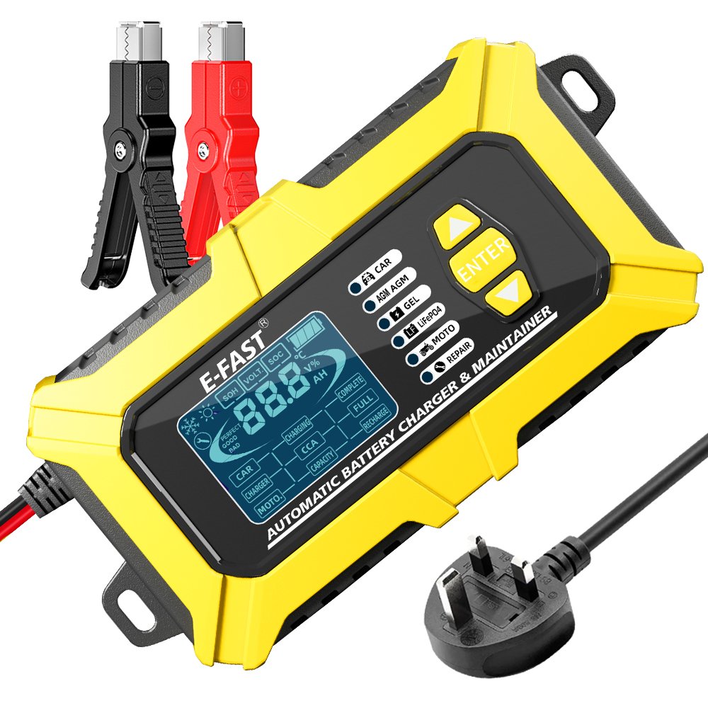 2024 New Innovative Product TK-800 12V6A Lead Acid LiFePO4 Battery Charger & Lead Acid Battery Tester Battery Detector 2 in 1