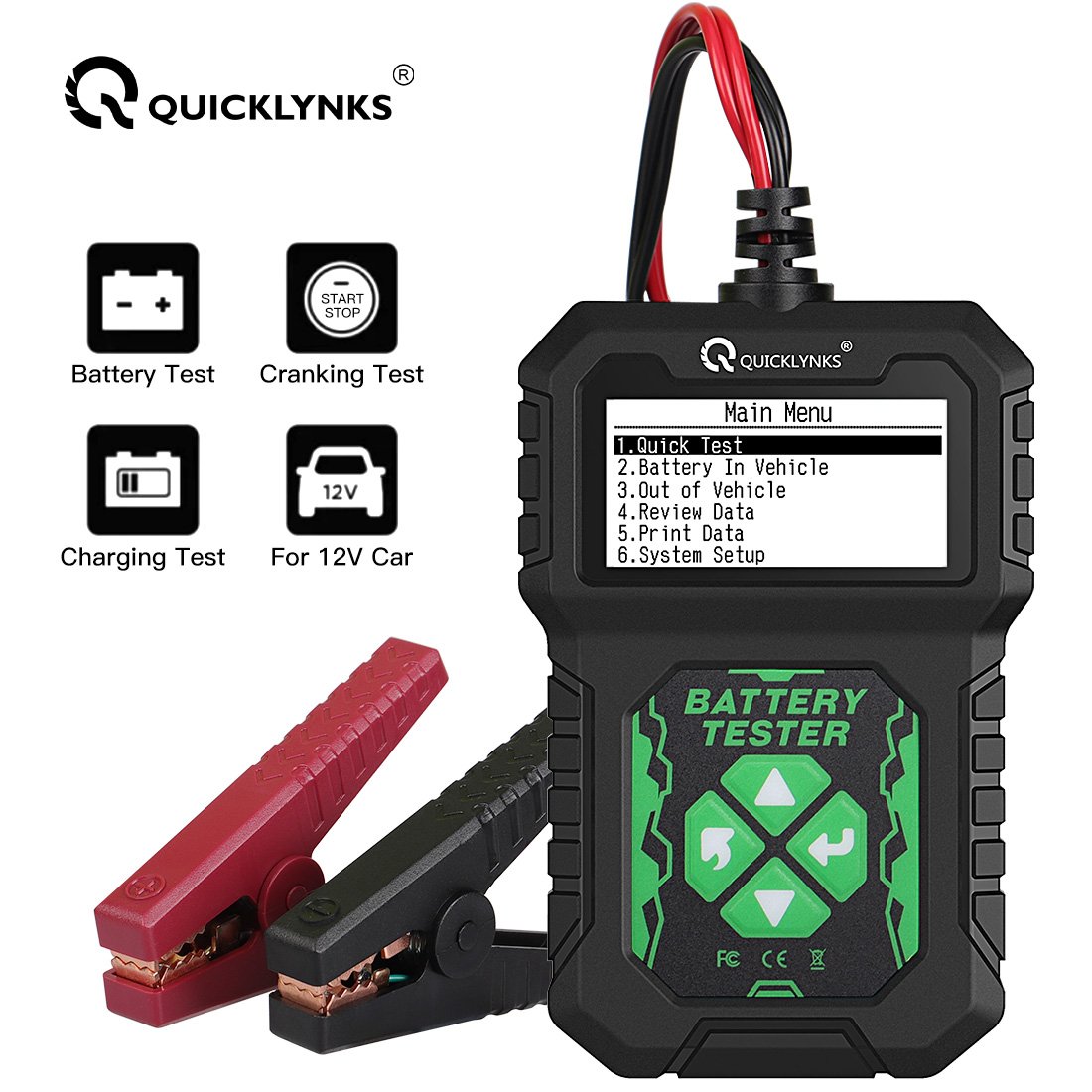 12V Car Battery Tester Digital Automotive Batteries Alternator Diagnostic Tool 100-2000 CCA Load Capacity Analysis for car