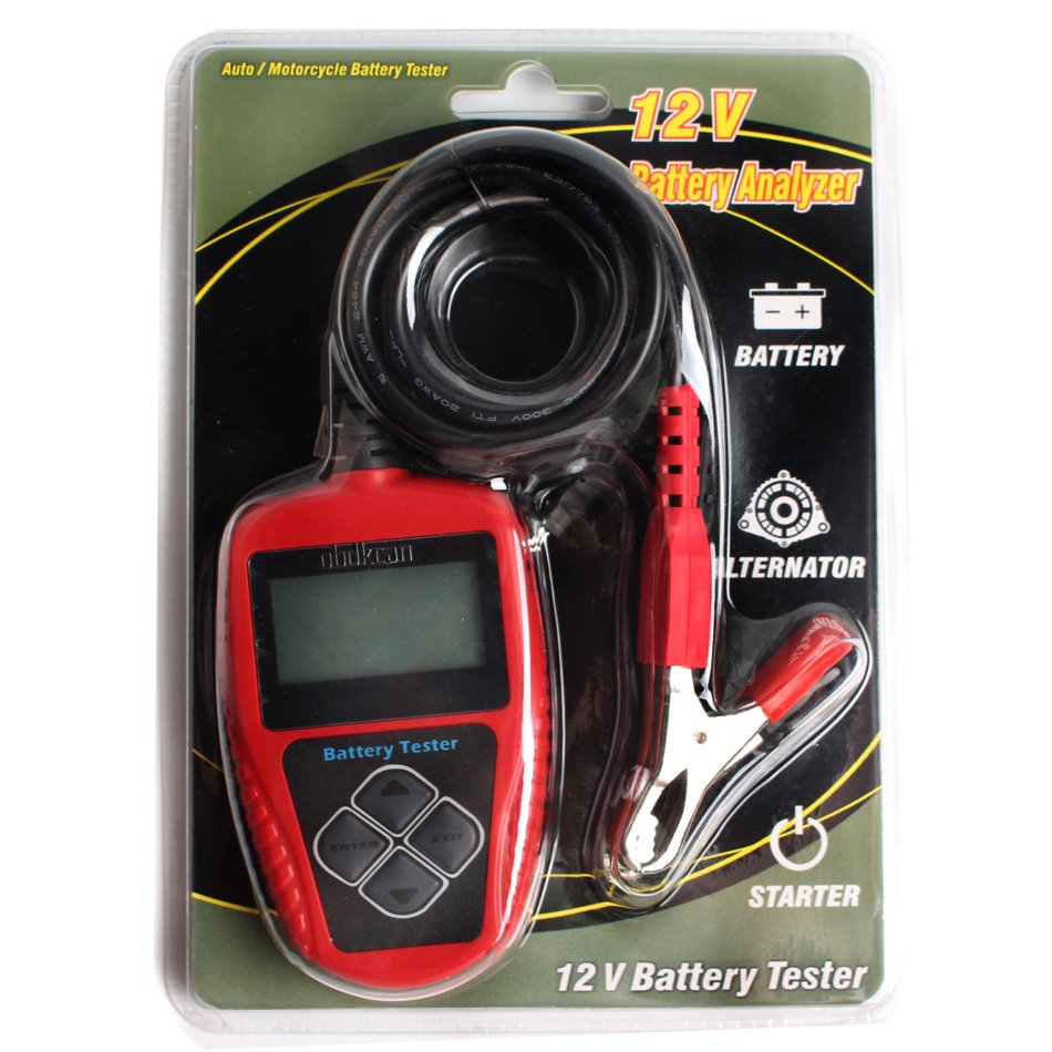 12V Battery Analyzer Auto Motorcycle Battery Tester Diagnostic Tools for Voltage Current Internal Resistance Health Status
