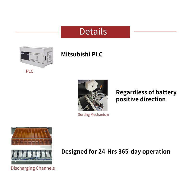 18650 32650 26650 Group Automatic Battery Sorting Sorter Machine For Cylindrical Lithium-ion Battery Sorting Machine