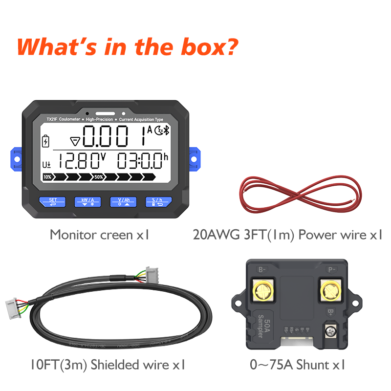 TX21 8-120V350A Smart 12V Batteries Monitor Bluetooth Display Battery Coulometer Lifeopo4