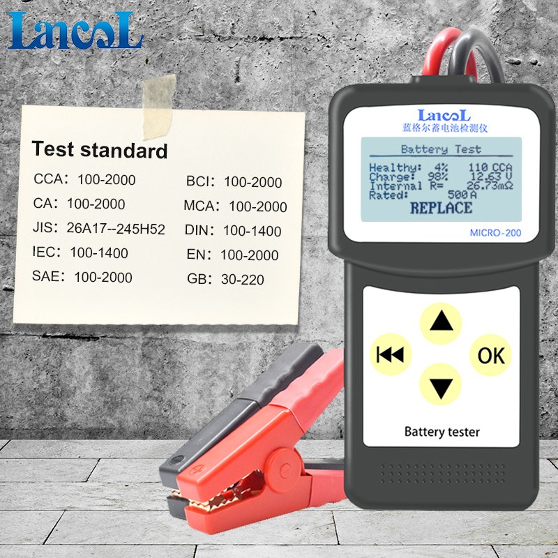 High quality 12V Lancol MICRO-200 car battery Conductance tester 3-220Ah