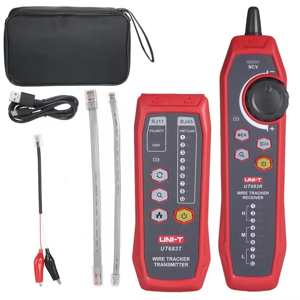 UNI-T UT683KIT Lan Tester Network Wire Tracer Cable Tracker RJ45 RJ11 Telephone Line Finder Repairing Networking Tool