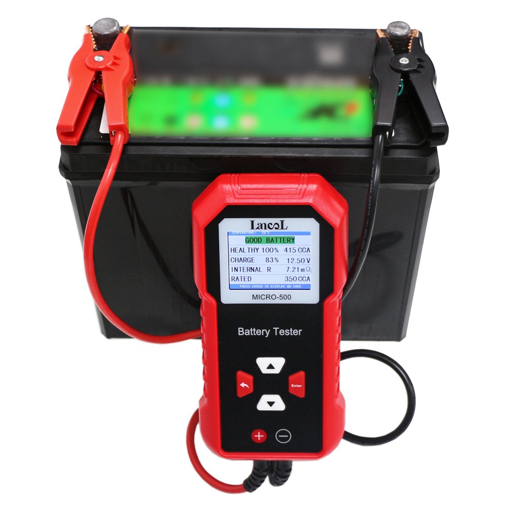12V Lithium Lead Acid Battery Tester AGM GEL EFB 12V 24V Vehicle Battery System Test 40-3000CCA Continuous Test without Heating