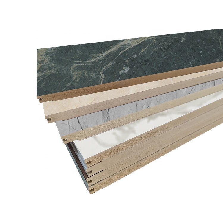 Matt Marble Look Surface Hotel Corridor Panel 9MM WPC PVC Wall Board