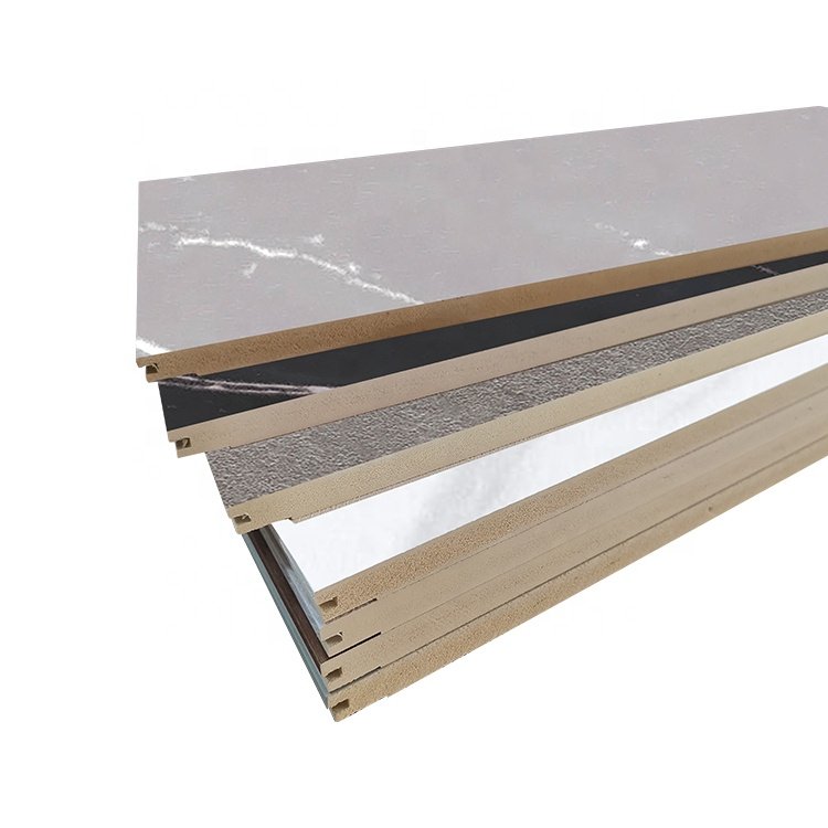 Matt Marble Look Surface Hotel Corridor Panel 9MM WPC PVC Wall Board