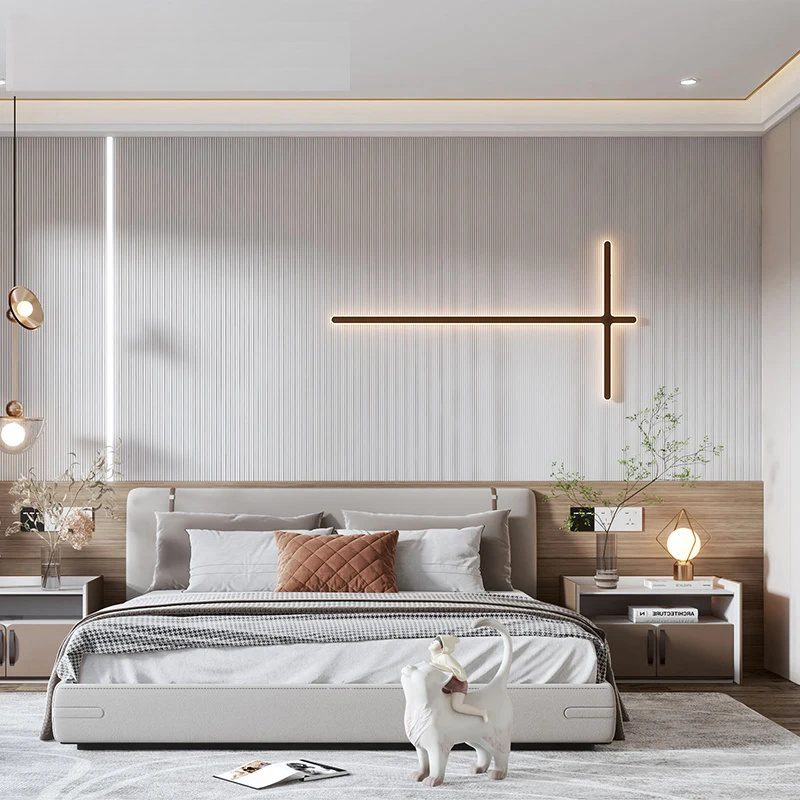PVC acoustic panel with wallpaper Can achieve 3D wall panel effectl for wall decoration