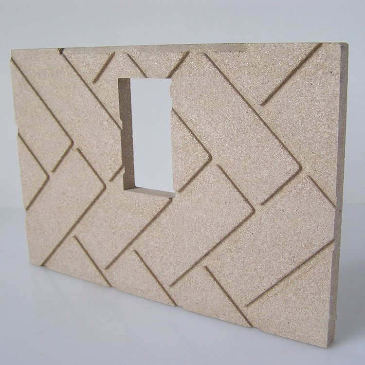 U groove vermiculite board fire insulation board for wood stove and fireplace liner decoration and fireproof