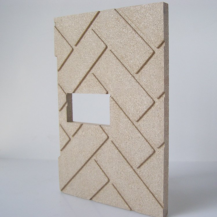 U groove vermiculite board fire insulation board for wood stove and fireplace liner decoration and fireproof