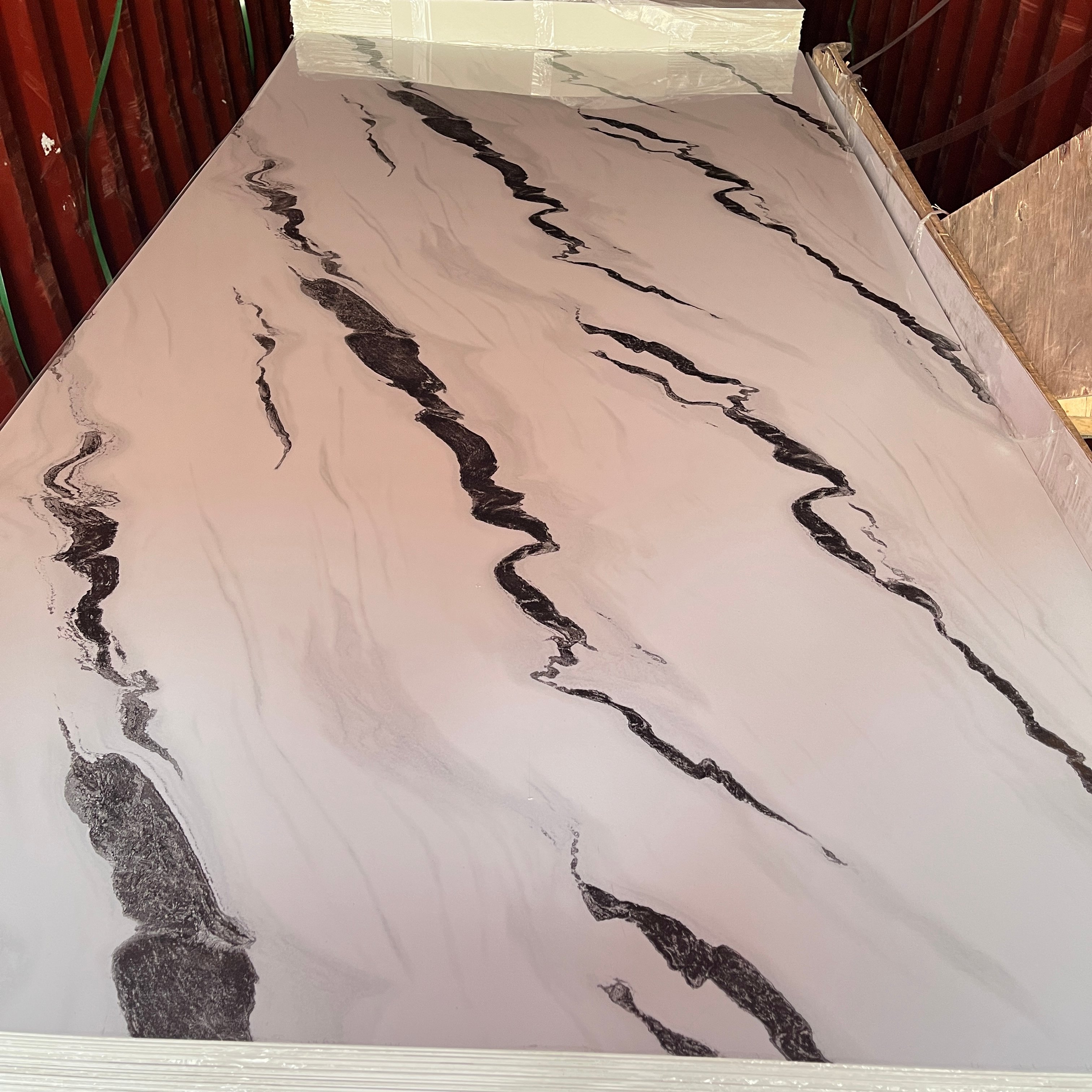 laminated high glossy grey marble uv panel board interior decoration design uv board