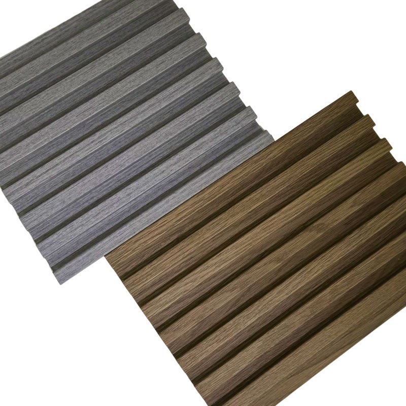 Reasonable Price 3D Wood Veneer Fluted Cladding Low Price WPC Decor Wall Panel Board For Indoor Tv Background Wall Decoration