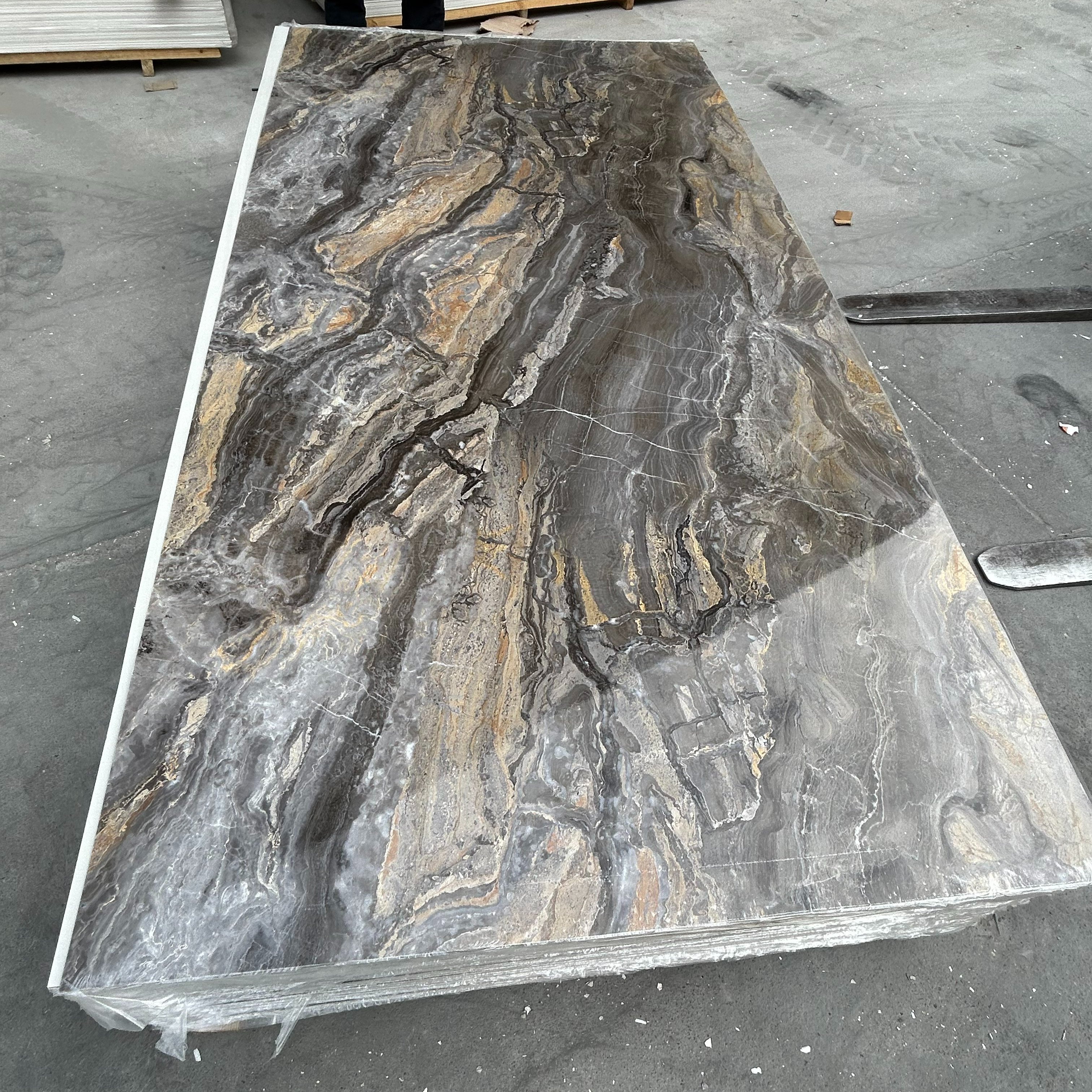 Interior Decorative UV Marble Board Sheet PVC Faux Marble Wall Panels