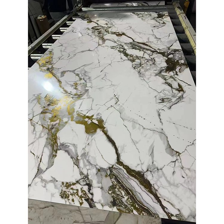 PVC marble wall panels Glossy matt Embossed can be customized color marble sheet & other panels interior decoration