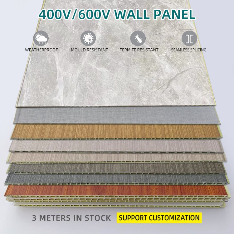 400/600 Solid color skin protection wall panel, wall renovation, quick installation carbon crystal board decorative panel
