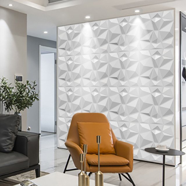 Good quality Modern Interior decoration 3D pvc wall Panel/Sticker Easy Installation Waterproof 3d pvc board