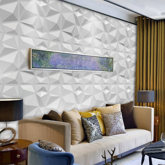 Good quality Modern Interior decoration 3D pvc wall Panel/Sticker Easy Installation Waterproof 3d pvc board