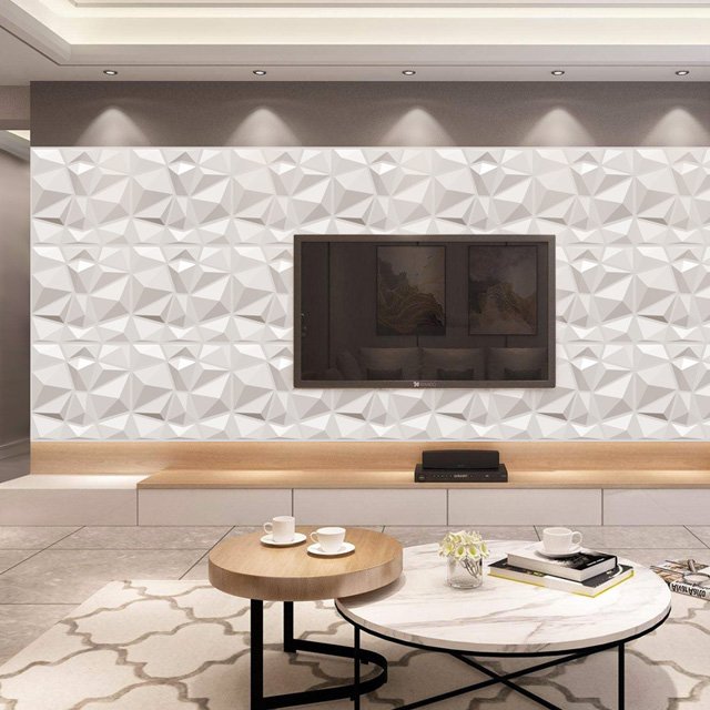 Good quality Modern Interior decoration 3D pvc wall Panel/Sticker Easy Installation Waterproof 3d pvc board