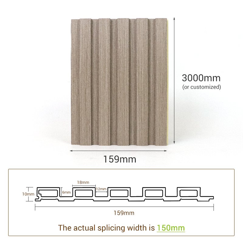Indoor WPC Wall Board Decorative Wood Plastic Composites Wall Panel