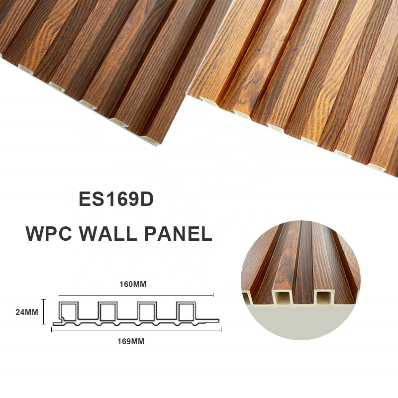 Wooden Pvc Wpc Wall Fluted Panel Interior Decor Wall Cladding Composite Wall Boards
