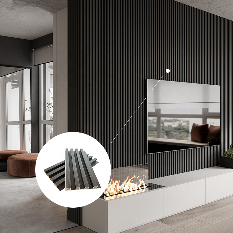 Wooden Pvc Wpc Wall Fluted Panel Interior Decor Wall Cladding Composite Wall Boards