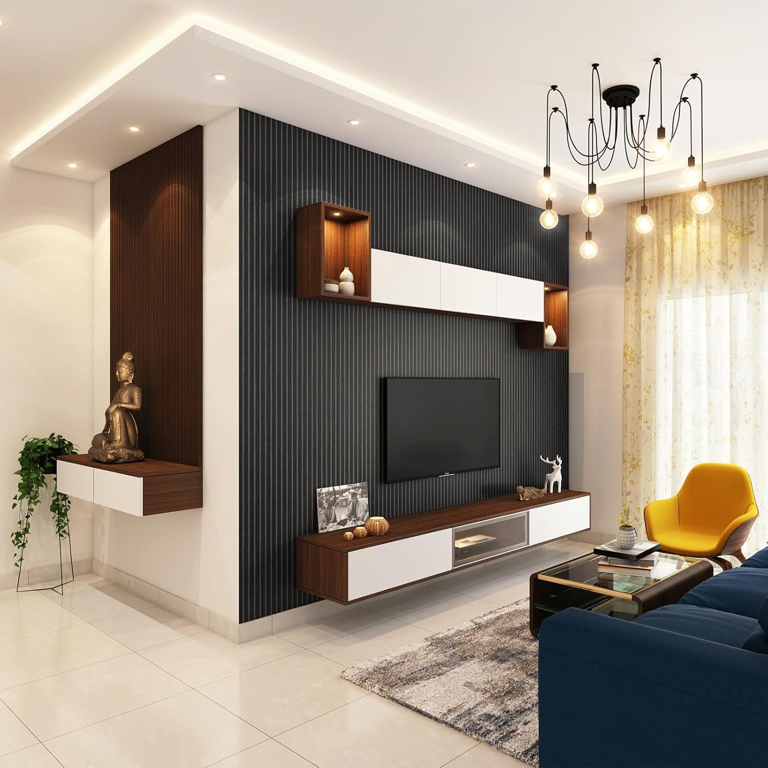 Factory Wholesale Indoor WPC Fluted Wall Panel Wpc Wood Panel Boards for Living Room