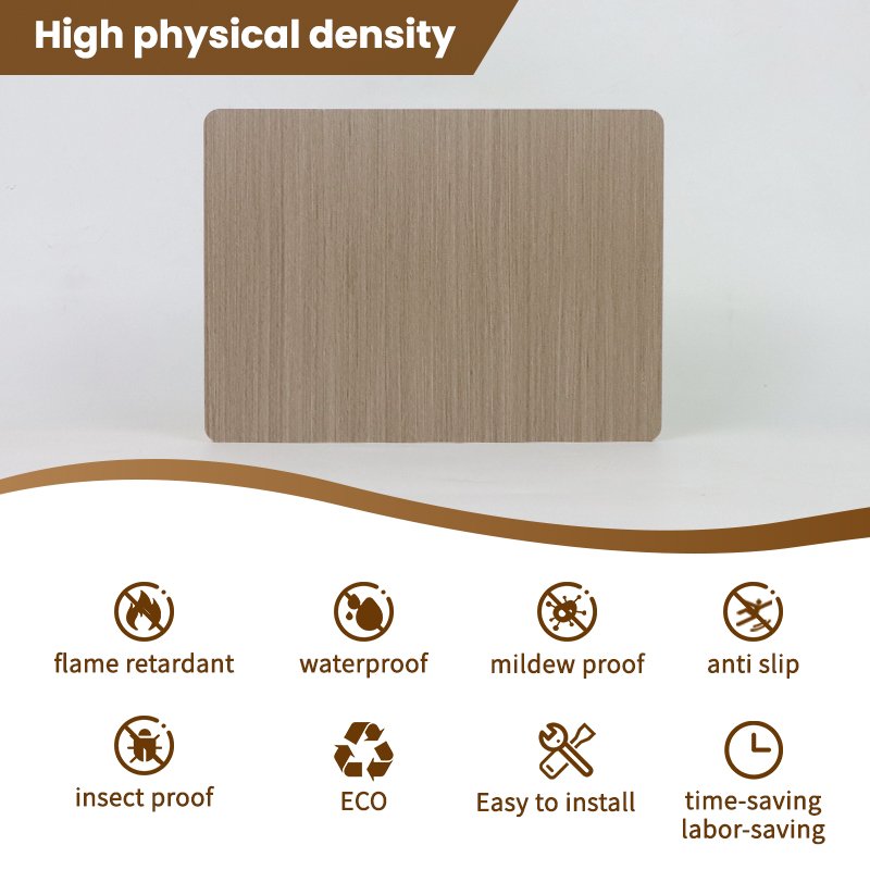 Bamboo Wood Plastic Composite 600*8mm Wainscoting Modern Style WPC Wall Board