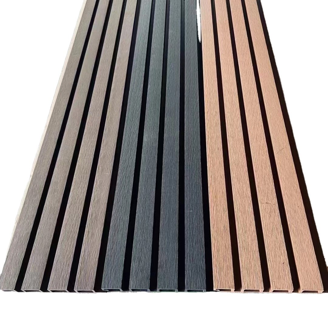 China Revestimiento de pared wpc, WPC wall panel exterior, 3d wood grain WPC panel for house outdoor wall decoration