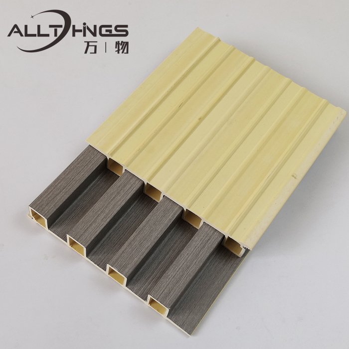 160*24mm building wood plastic composite cladding Other board 3d wpc fluted decorative interior wall panels