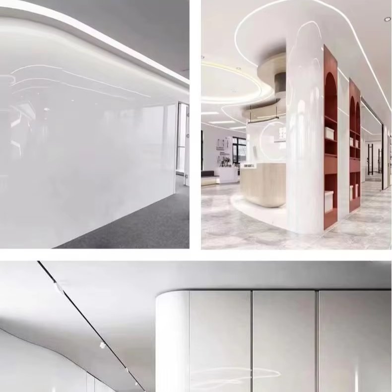 High Glossy Wallpanel Wallboard PET Mirror White PVC Carbon Slate Wall Panel Sheets Decorative Bamboo Charcoal Board