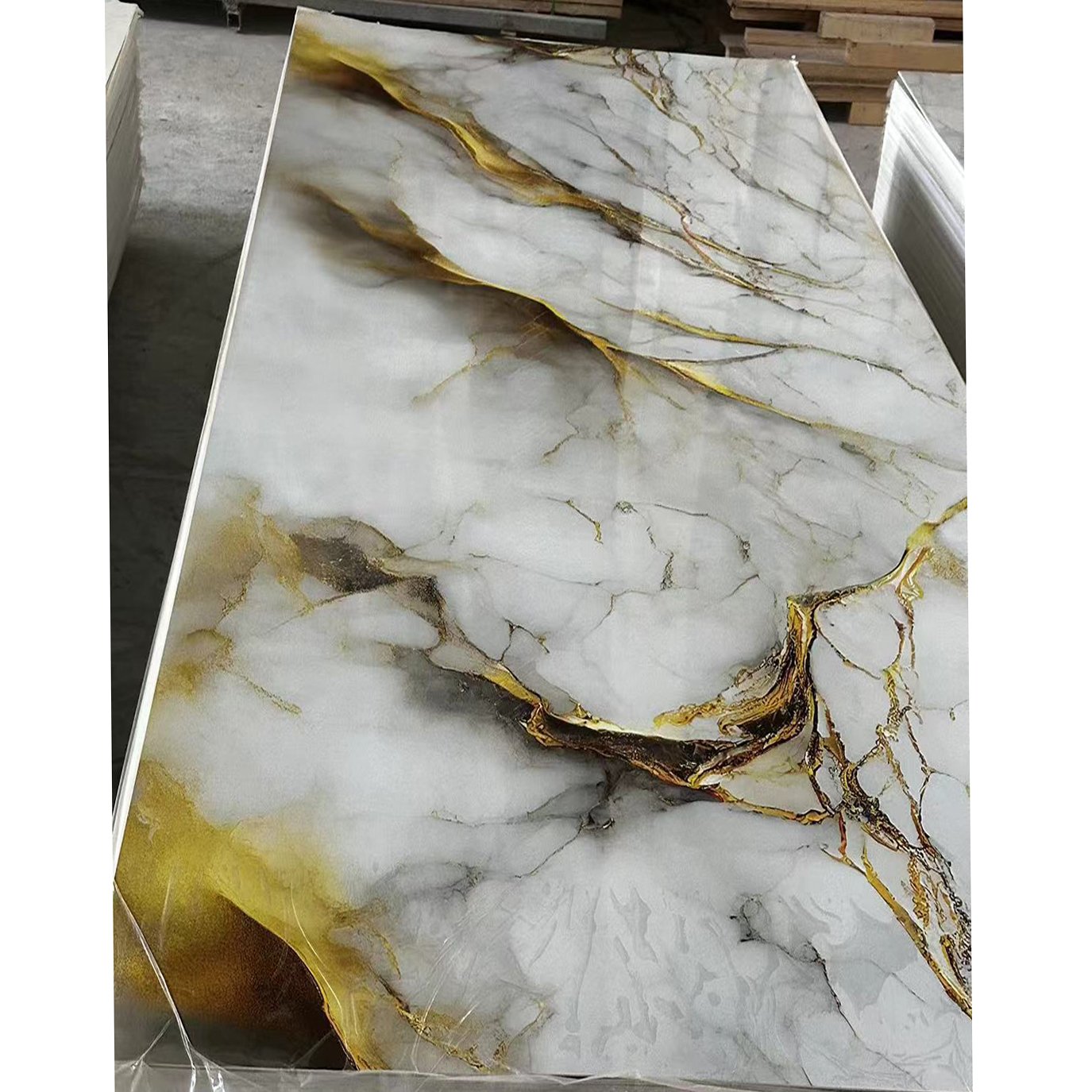 Factory direct Pvc Wall Sheet Marble Alternatives Board New design Wall panels 1220*2440 uv Pvc Marble Sheet