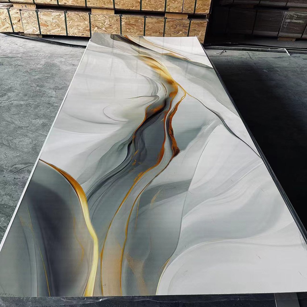 Factory direct Pvc Wall Sheet Marble Alternatives Board New design Wall panels 1220*2440 uv Pvc Marble Sheet