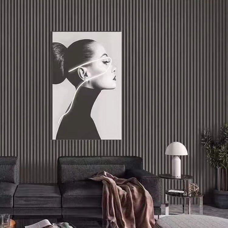 Top Quality Eco-Friendly 3D WPC Wall Panel Bamboo Fluted Panels Wallboard for Interior home decor