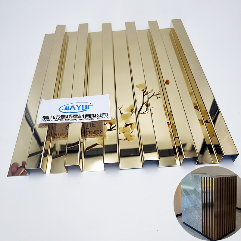 Hot Sale Wall Background Decoration Stainless Steel Decorative Wall Fluted Panel For home Metal Wall Louver