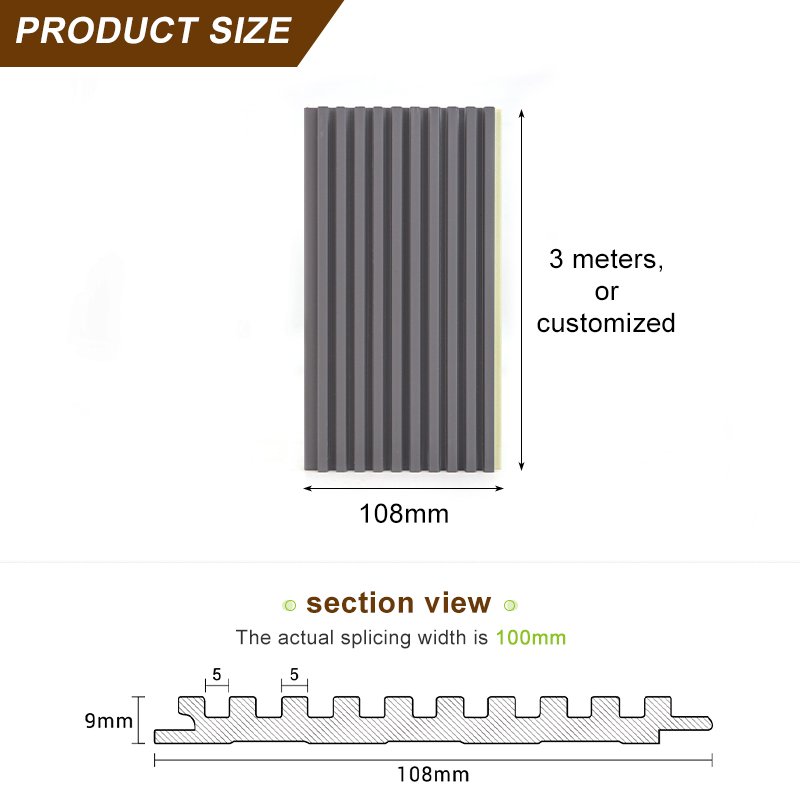 Modern Design Wpc Indoor Decoration Panel Board Background 3d Wall Panel