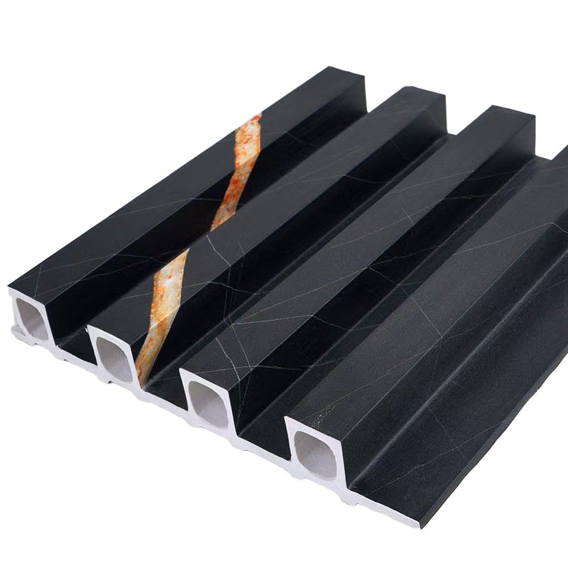 Luxury PVC Grille Wall Panel with Fluted Design WPC Bamboo Wall Paneling for Bathroom Decoration Indoor Use Made in China