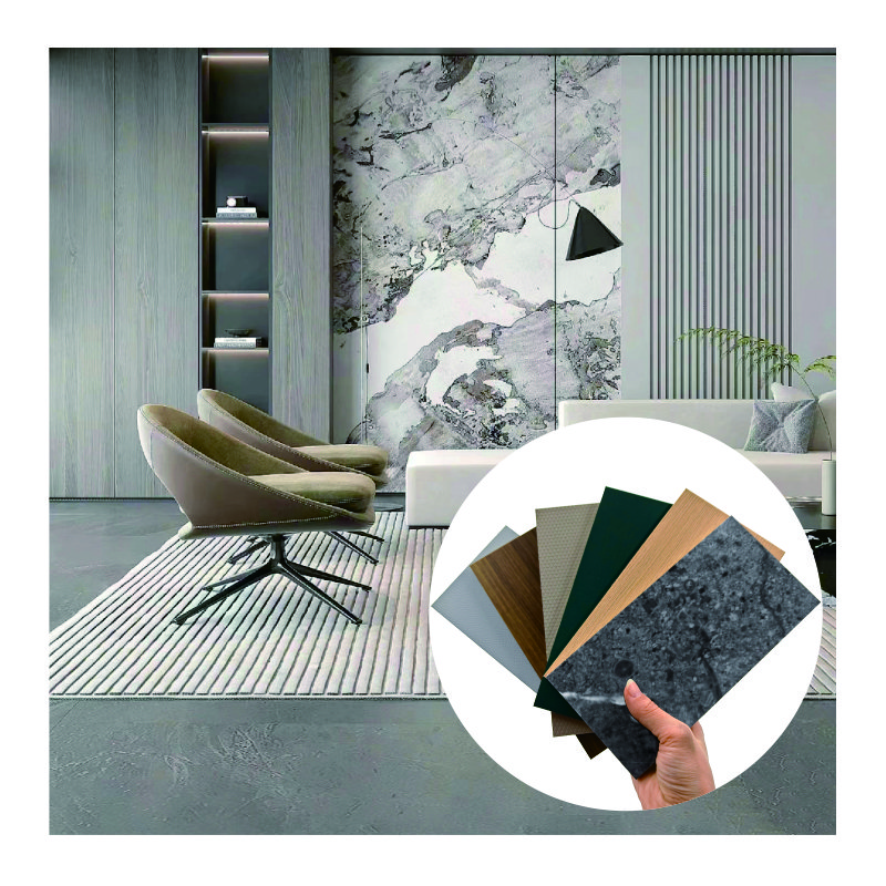New Material Wpc Wood Slate 8Mm Bamboo Charcoal Wall Panel Veneer Integrated Board For indoor