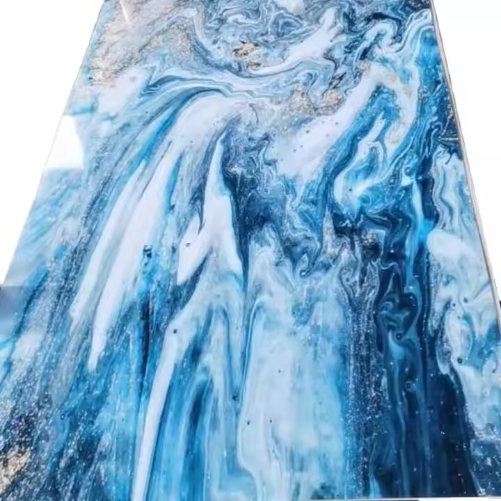 High Gloss 1220X2440Mm UV PVC Marble Sheet Alternative Marble Wall Panel Laminated Plastic Sheet Wall Panels & Boards