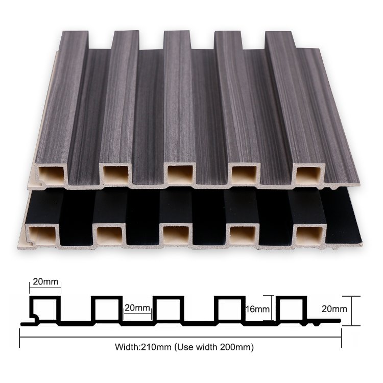Indoor Decoration WPC Hollow grille panel wall Wooden Partition board Wood Grain Ceiling Timber Tube