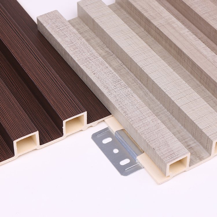 Indoor Decoration WPC Hollow grille panel wall Wooden Partition board Wood Grain Ceiling Timber Tube